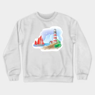 Celtic maritime landscape Crewneck Sweatshirt